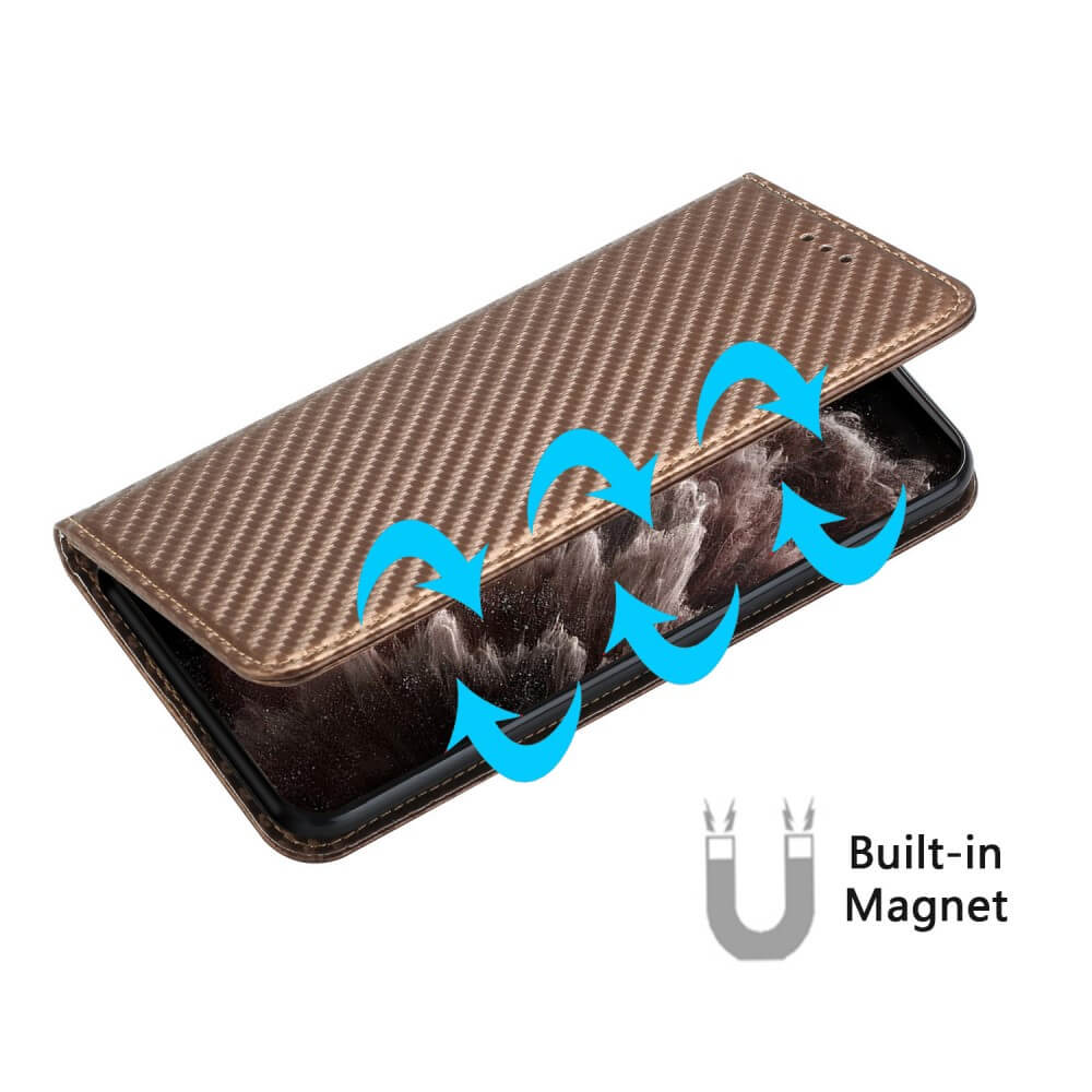 Xiaomi Poco X5 - Carbon Look Flip Case Hülle - Image 3