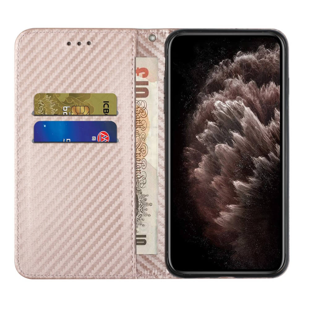 Xiaomi Poco X5 - Carbon Look Flip Case Hülle - Image 6