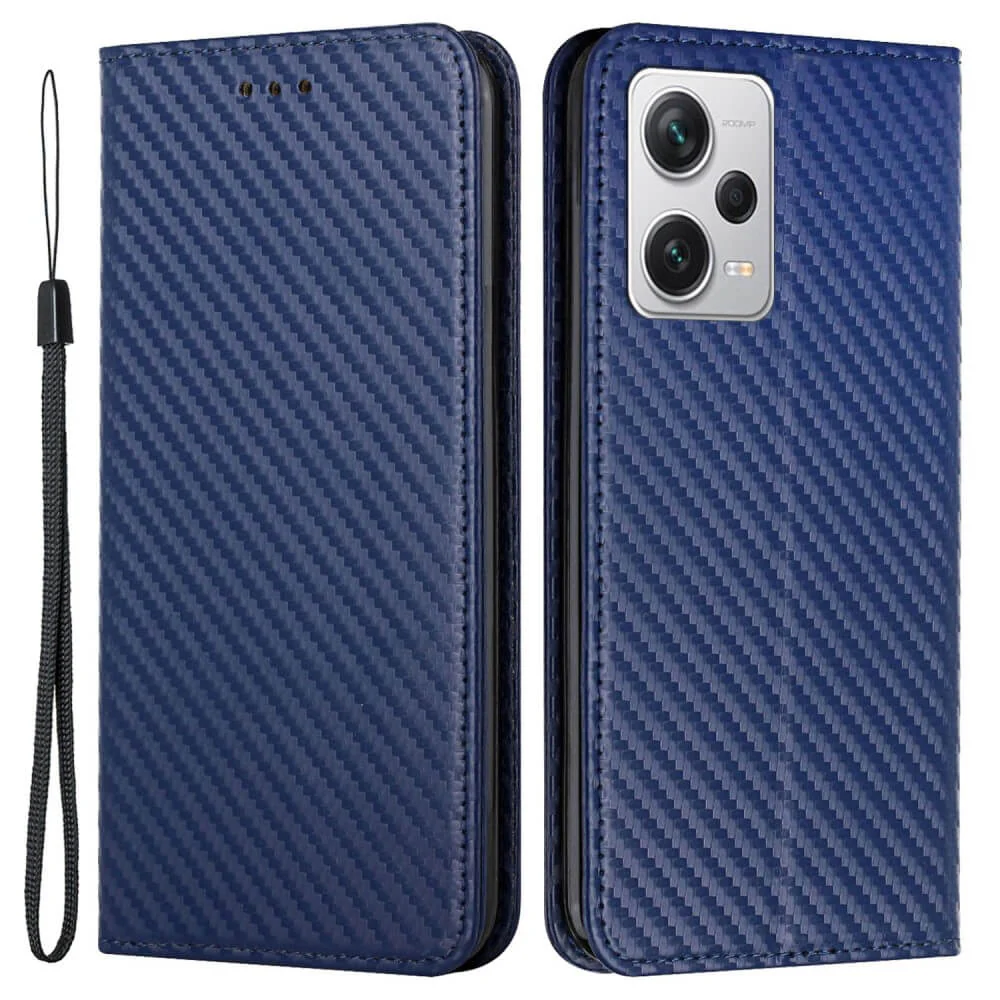 Xiaomi Poco X5 Pro - Carbon Look Flip Case Hülle