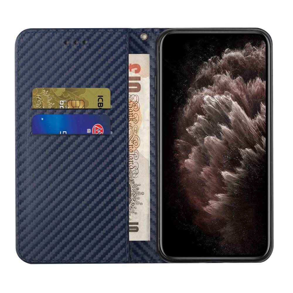 Xiaomi Poco X5 Pro - Carbon Look Flip Case Hülle - Image 2
