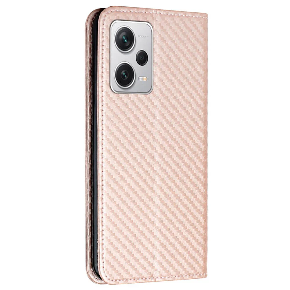 Xiaomi Poco X5 Pro - Carbon Look Flip Case Hülle - Image 21