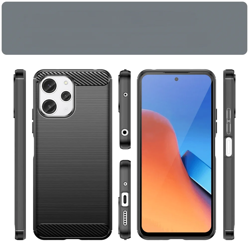 Xiaomi Redmi 12 - Metall Carbon Look Hülle - Image 2