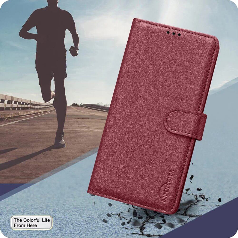 Xiaomi Redmi 14C / Poco C75 / Redmi A4 5G - BINFEN Leder Etui Hülle mit RFID Blocker - Image 15