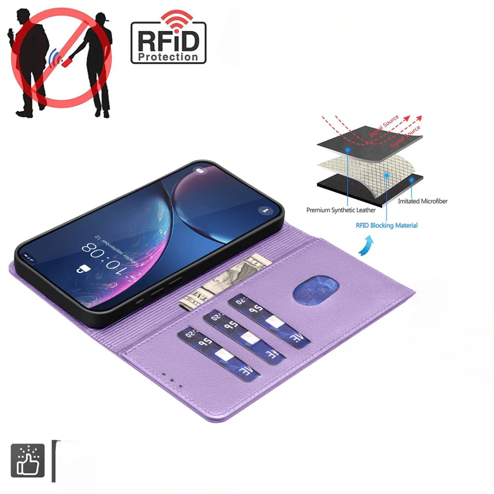 Xiaomi Redmi 14C / Poco C75 / Redmi A4 5G - BINFEN Leder Etui Hülle mit RFID Blocker - Image 30