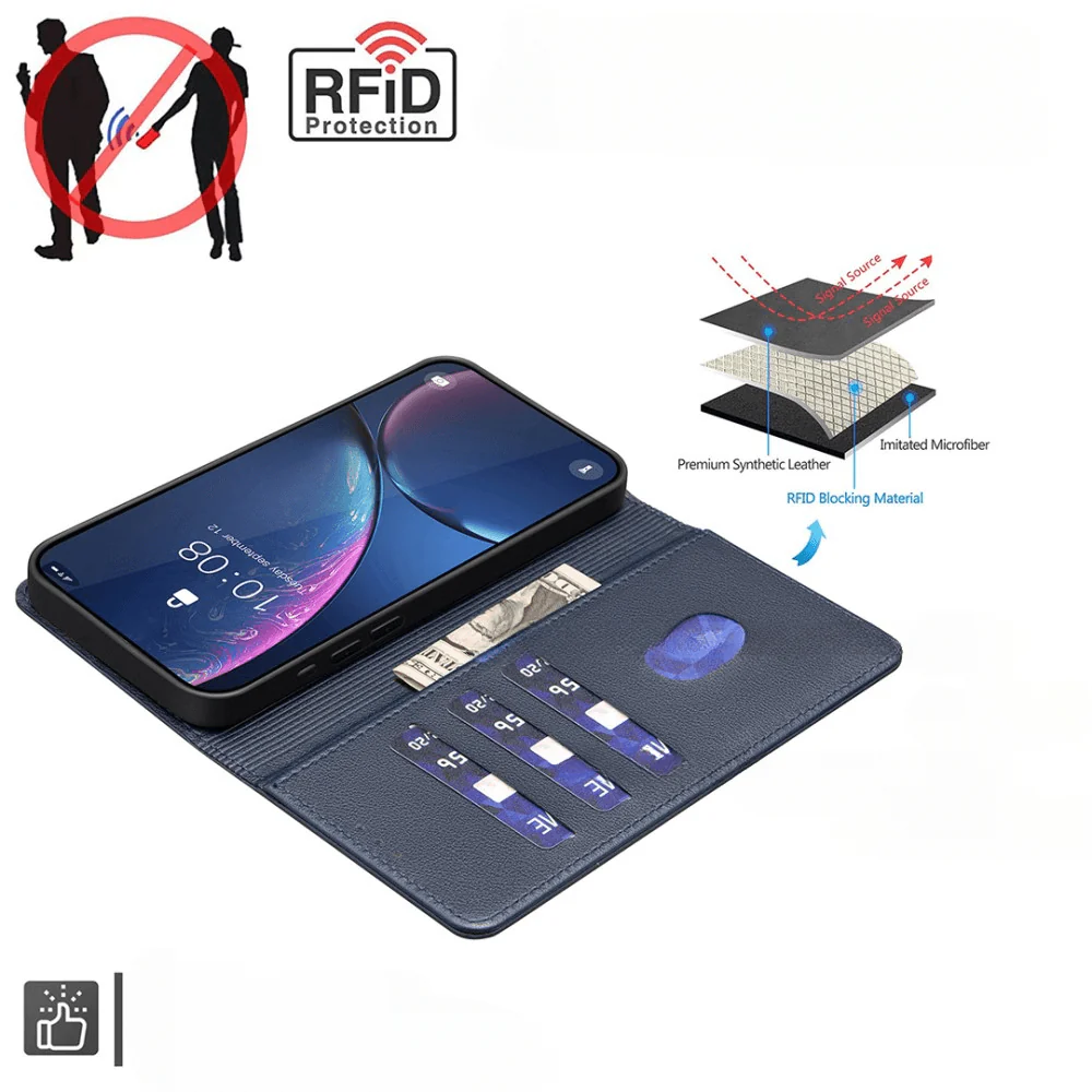 Xiaomi Redmi 14C / Poco C75 / Redmi A4 5G - BINFEN Leder Etui Hülle mit RFID Blocker - Image 39
