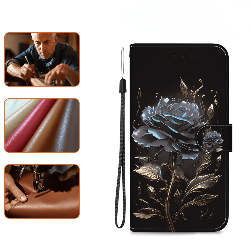 Xiaomi Redmi A3 - Tasche Hülle mit Blüten Motiv - Image 32