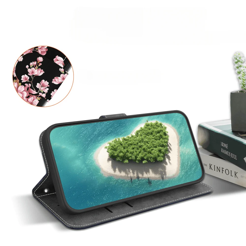 Xiaomi Redmi A3 - Tasche Hülle mit Blüten Motiv - Image 40