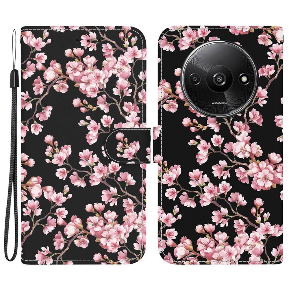 Xiaomi Redmi A3 - Tasche Hülle mit Blüten Motiv - Image 42