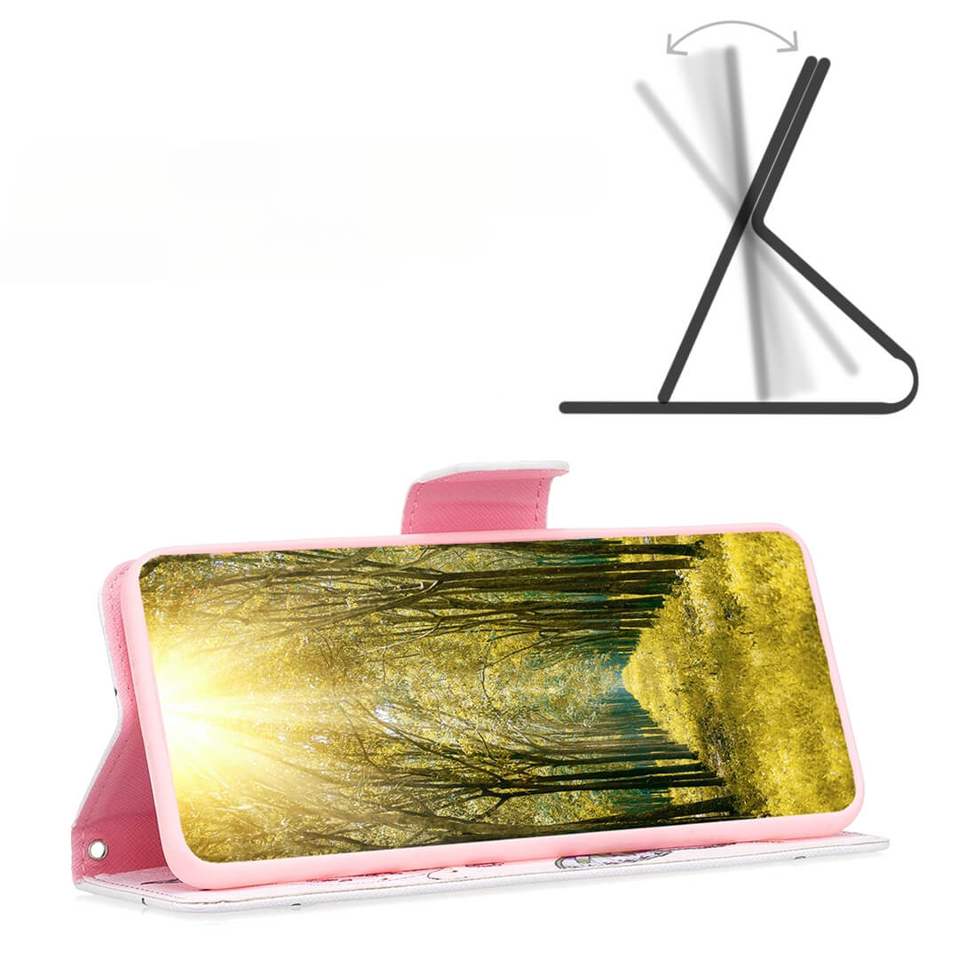 Xiaomi Redmi Note 13 4G - Etui Hülle Schmetterlinge Weiss - Image 3