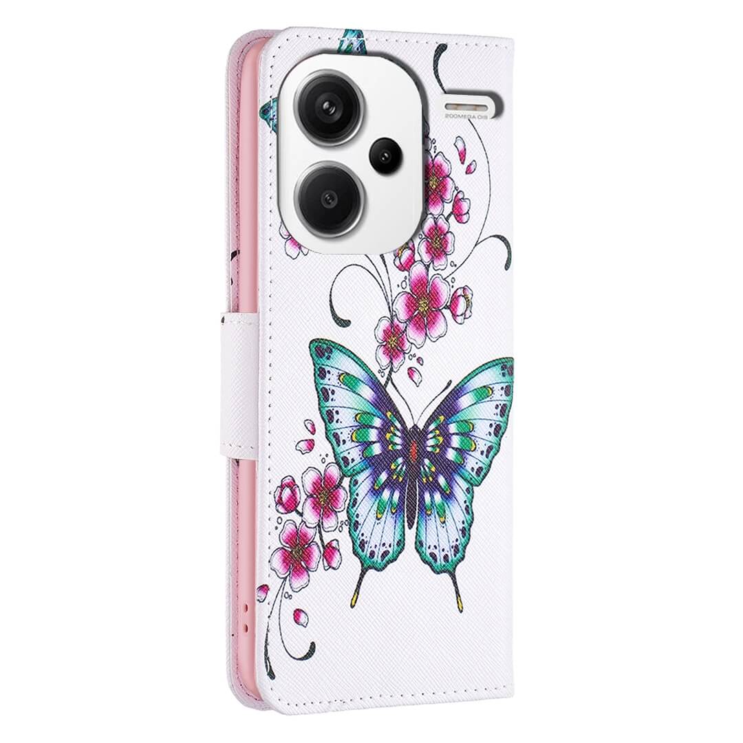 Xiaomi Redmi Note 13 Pro+ - Etui Hülle Schmetterling Weiss - Image 3