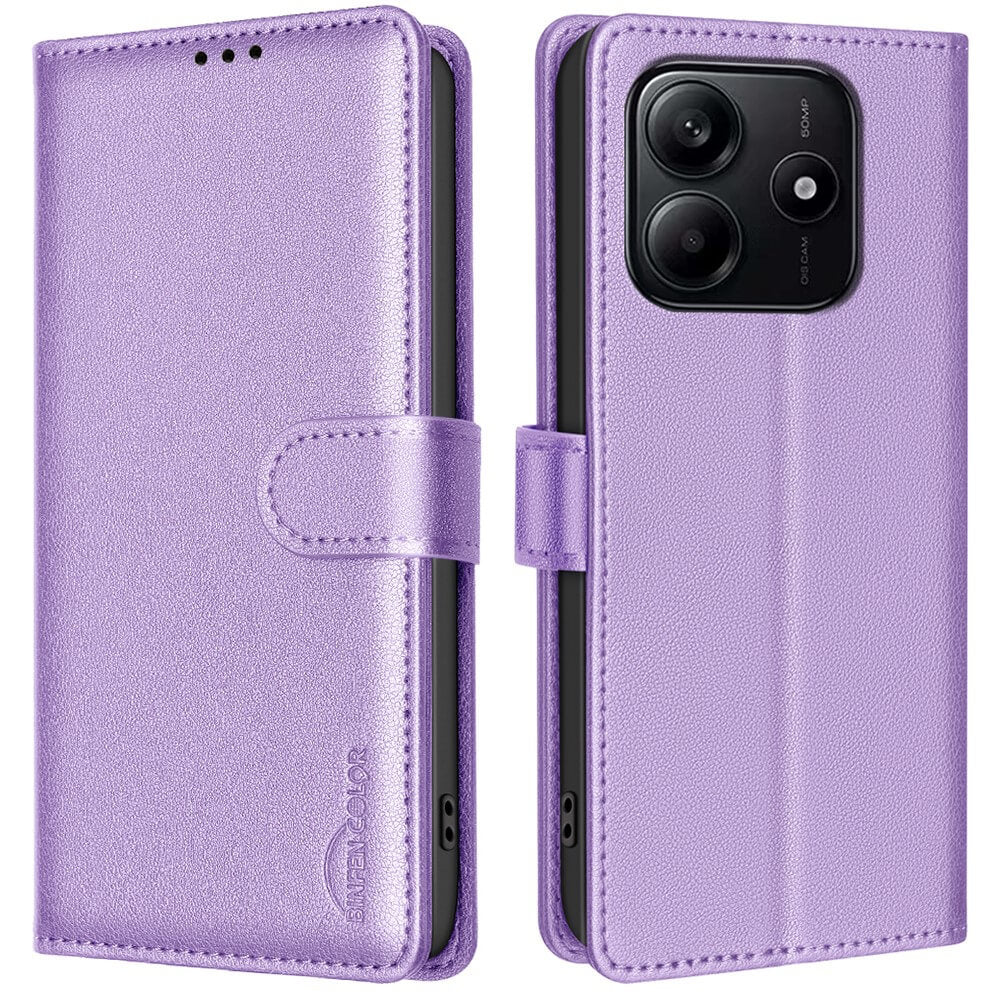 Xiaomi Redmi Note 14 4G - BINFEN Leder Etui Hülle mit RFID Blocker - Image 22