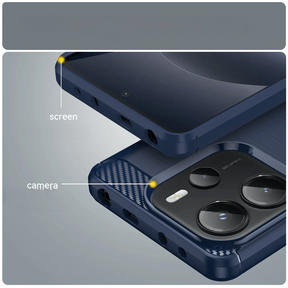 Xiaomi Redmi Note 14 4G - Metall Carbon Look Hülle - Image 16