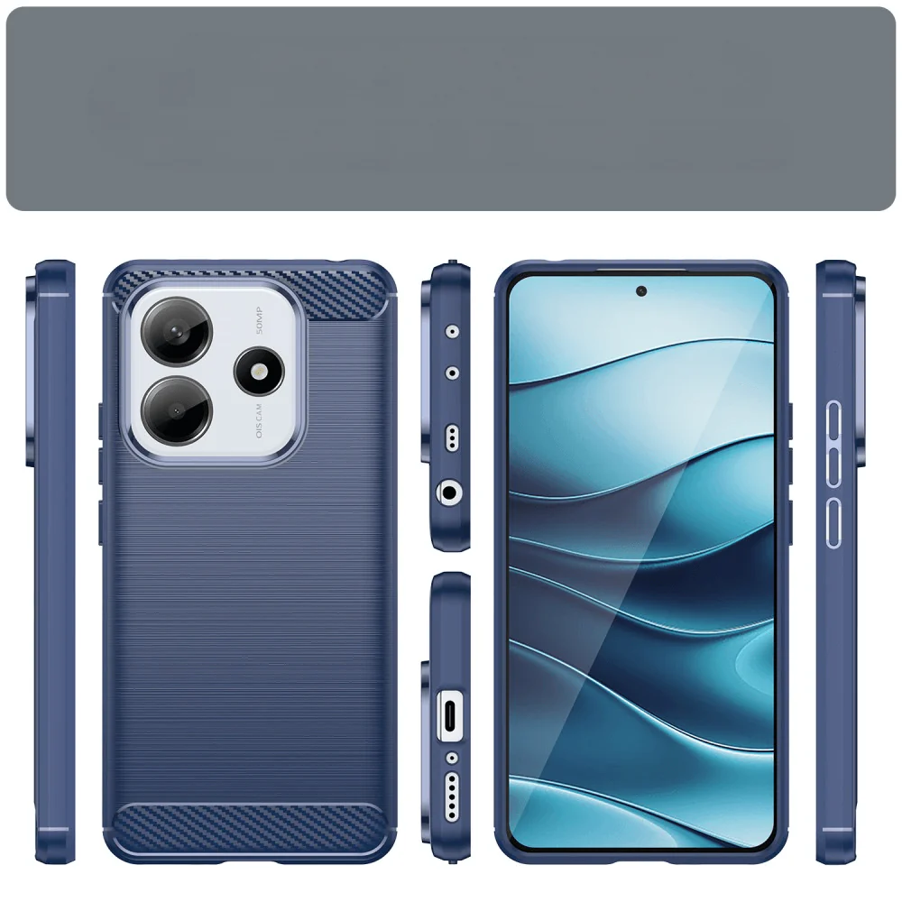 Xiaomi Redmi Note 14 5G - Metall Carbon Look Hülle - Image 15