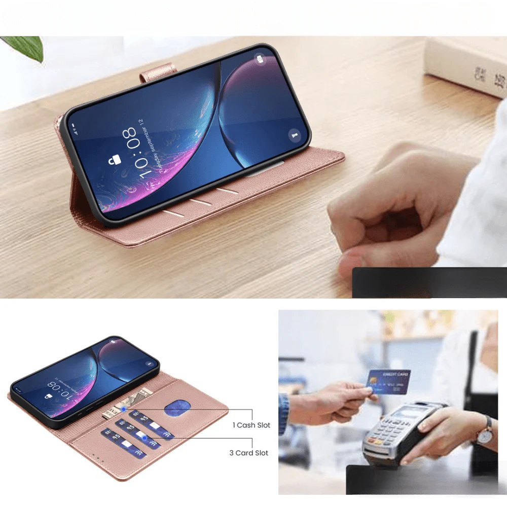 Xiaomi Redmi Note 14 Pro 4G - BINFEN Leder Etui Hülle mit RFID Blocker - Image 10
