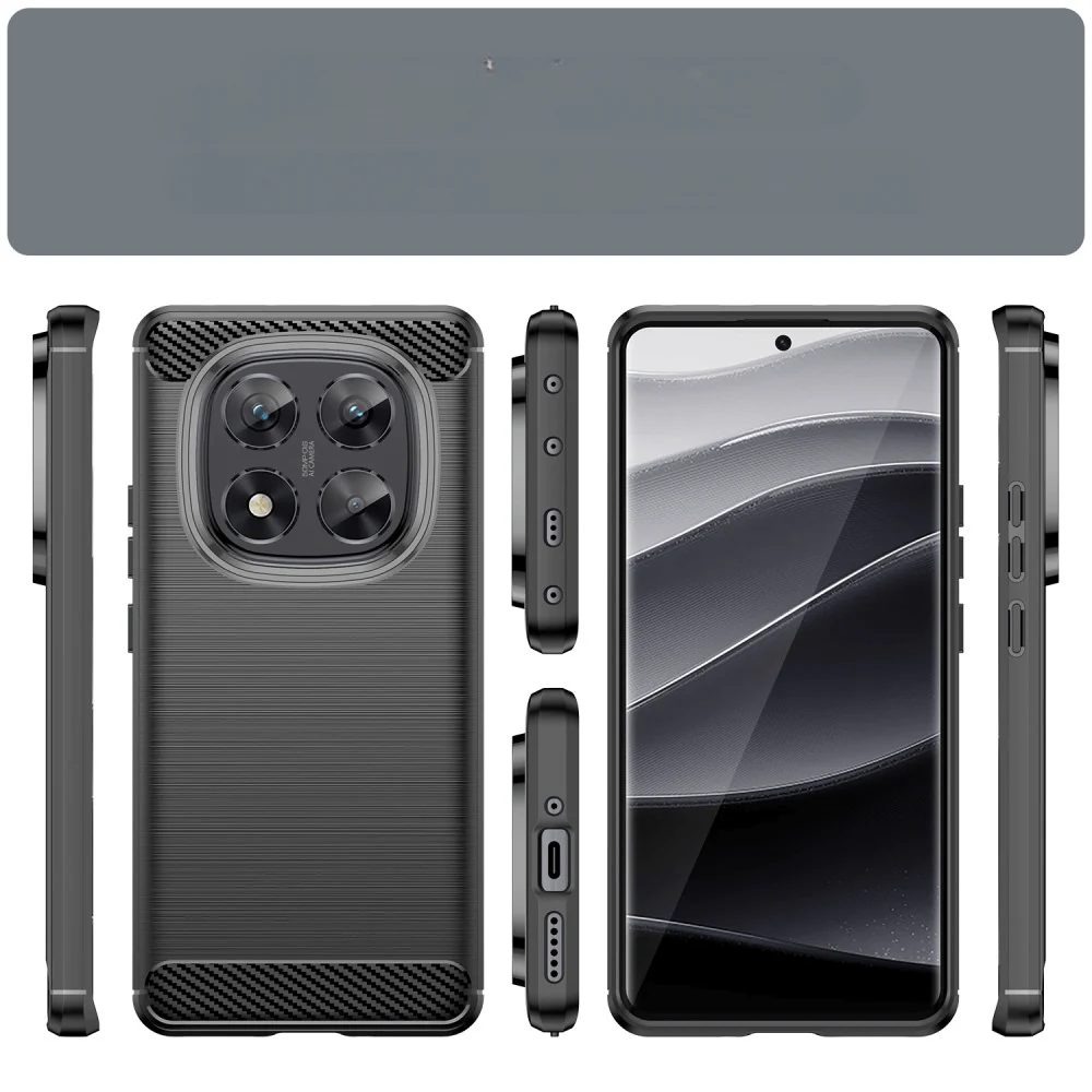 Xiaomi Redmi Note 14 Pro 5G / Poco X7 - Metall Carbon Look Hülle - Image 3
