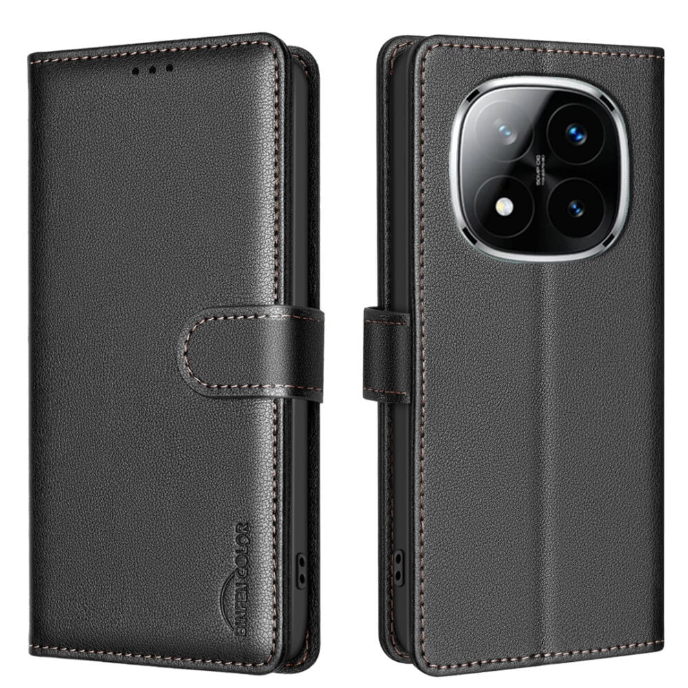 Xiaomi Redmi Note 14 Pro+ / Pro 5G - BINFEN Leder Etui Hülle mit RFID Blocker - Image 10