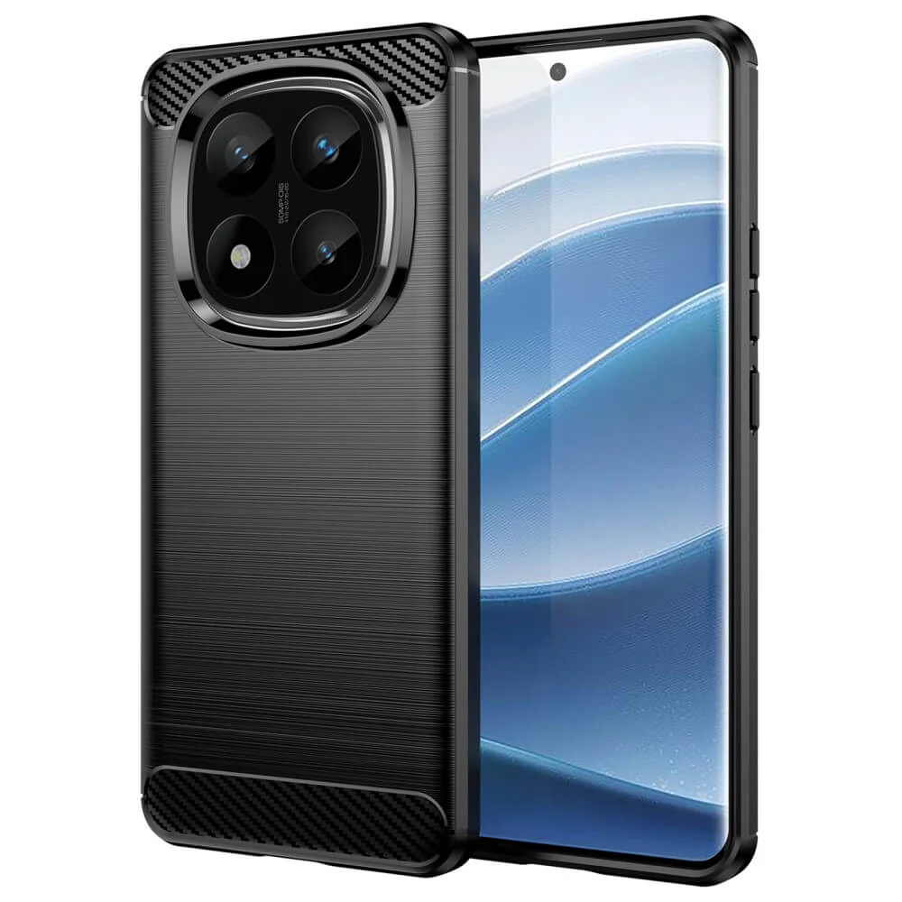 Xiaomi Redmi Note 14 Pro+ Plus - Metall Carbon Look Hülle