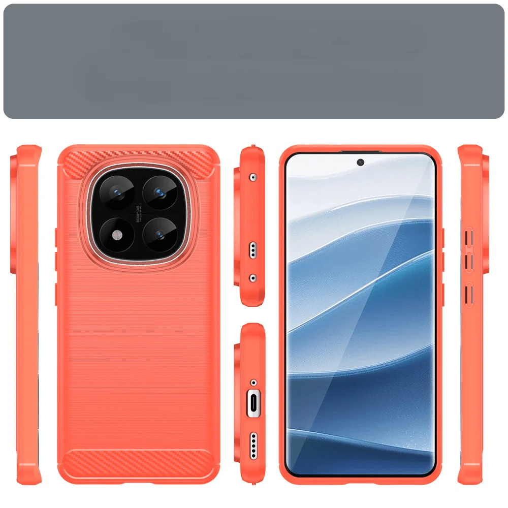 Xiaomi Redmi Note 14 Pro+ Plus - Metall Carbon Look Hülle - Image 9