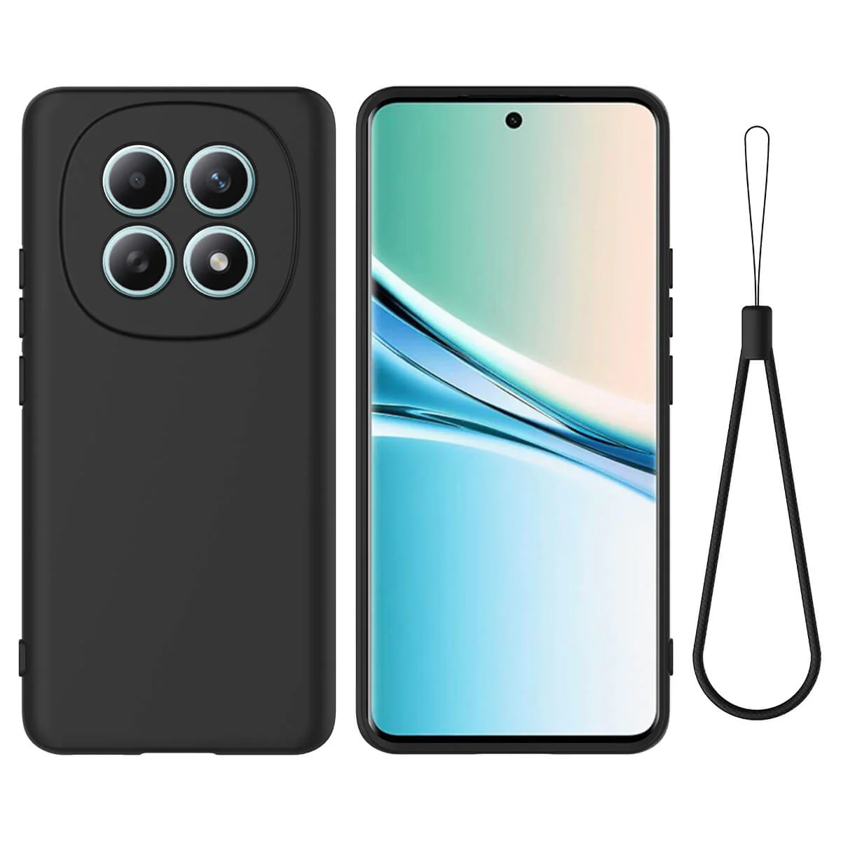 Xiaomi Redmi Note 15 4G Silikon Gummi Hülle mit Riemen