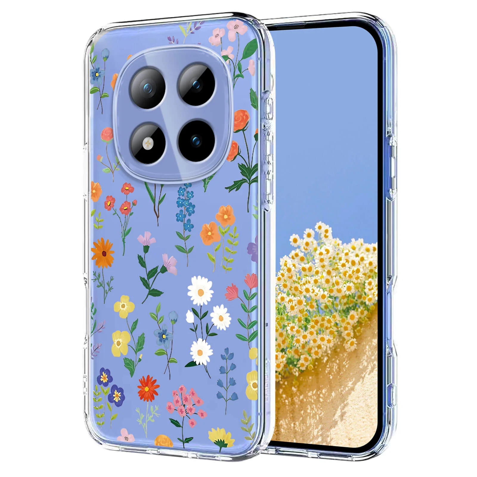 Xiaomi Redmi Note 15 Pro+ / Poco M8 Pro - Silikon Gummi Hülle Blumen - Image 7